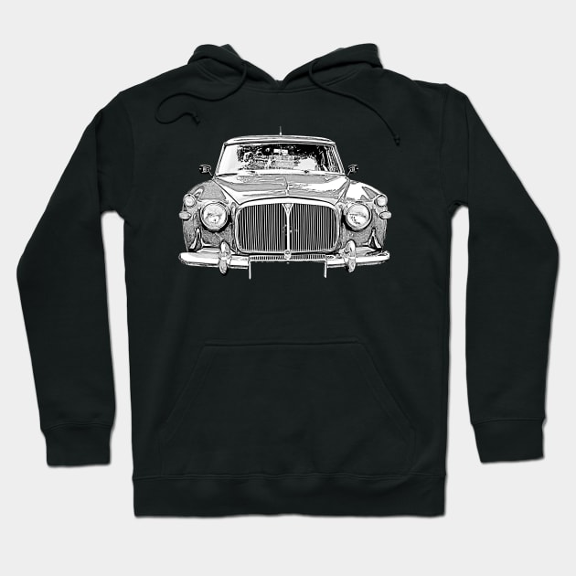 Rover P5 1960s classic car monochrome Hoodie by soitwouldseem